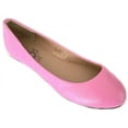 thumbnail image 1 of Shoes8teen Womens Ballerina Ballet Flat Shoes 8600 Pink Pu 9, 1 of 3