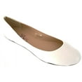 thumbnail image 1 of Shoes8teen Womens Ballerina Ballet Flat Shoes 8600 White Pu 7.5, 1 of 3