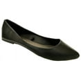 thumbnail image 1 of Shoes8teen Womens Ballerina Ballet Flat Shoes (10 Black P.u. Potol), 1 of 5
