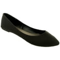 thumbnail image 1 of Shoes8teen Womens Ballerina Ballet Flat Shoes Potol Black Canvas 7.5, 1 of 5