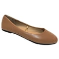 thumbnail image 1 of Shoes8teen Womens Ballerina Ballet Flat Shoes 8600 Khaki Pu Sz. 6, 1 of 3