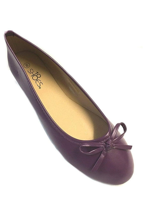 Womens Ballerina Ballet Flats Shoes 8500eggplant 9