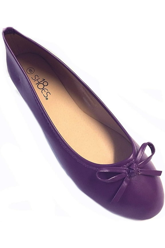 Womens Ballerina Ballet Flats Shoes 8500eggplant11