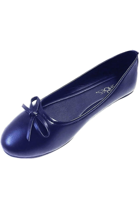 Womens Ballerina Ballet Flats Shoes 8500 Navy 6.5