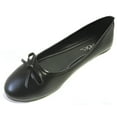 thumbnail image 1 of Shoes8teen Womens Ballerina Ballet Flats Shoes Leopard & Solids 8500 Black 7, 1 of 9