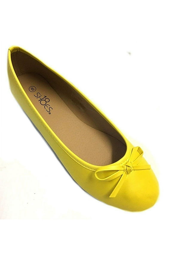 Womens Ballerina Ballet Flats Shoes 8500 Canary Yellow 11