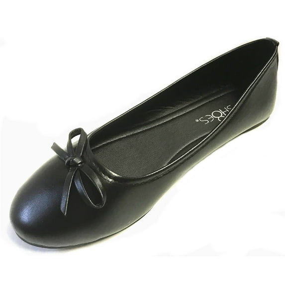 Shoes8teen Womens Ballerina Ballet Flats Shoes 8500 Black 7.5