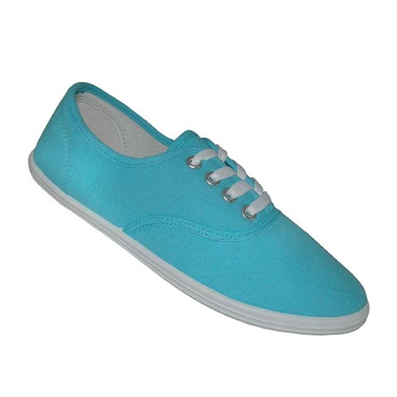 Shoes8teen Womens Canvas Shoes Lace up Sneakers 324azul10