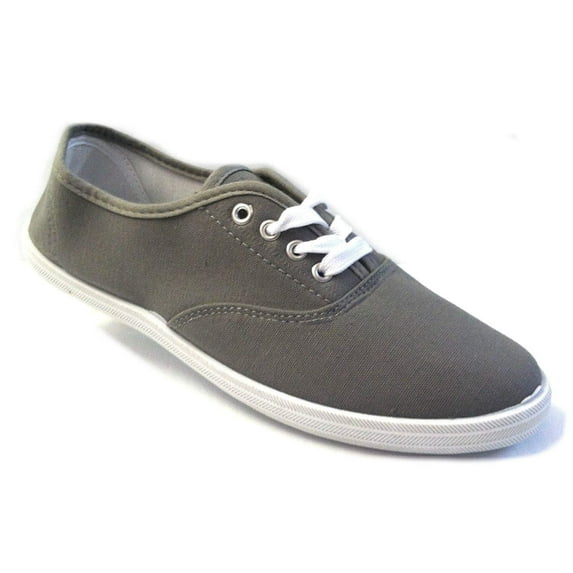 Shoes8teen Womens Canvas Shoes Lace up Sneakers (8, Grey 324)