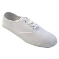 thumbnail image 1 of Shoes8teen Womens Canvas Shoes Lace up Sneakers 324 White 10, 1 of 3