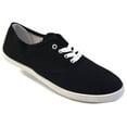 thumbnail image 1 of Shoes8teen Womens Canvas Shoes Lace up Sneakers 324 Black/White 10, 1 of 7