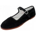 thumbnail image 1 of Shoes8teen Womens Cotton China Doll Mary Jane Shoes Ballerina Ballet Flats (9, 118 Black Micro Suede), 1 of 2