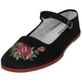 thumbnail image 1 of Shoes8teen Womens Cotton China Doll Mary Jane Shoes 114 emb 6, 1 of 2