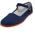 thumbnail image 1 of Shoes8teen Womens Cotton China Doll Mary Jane Shoes Ballerina Ballet Flats 114 Navy 8, 1 of 2