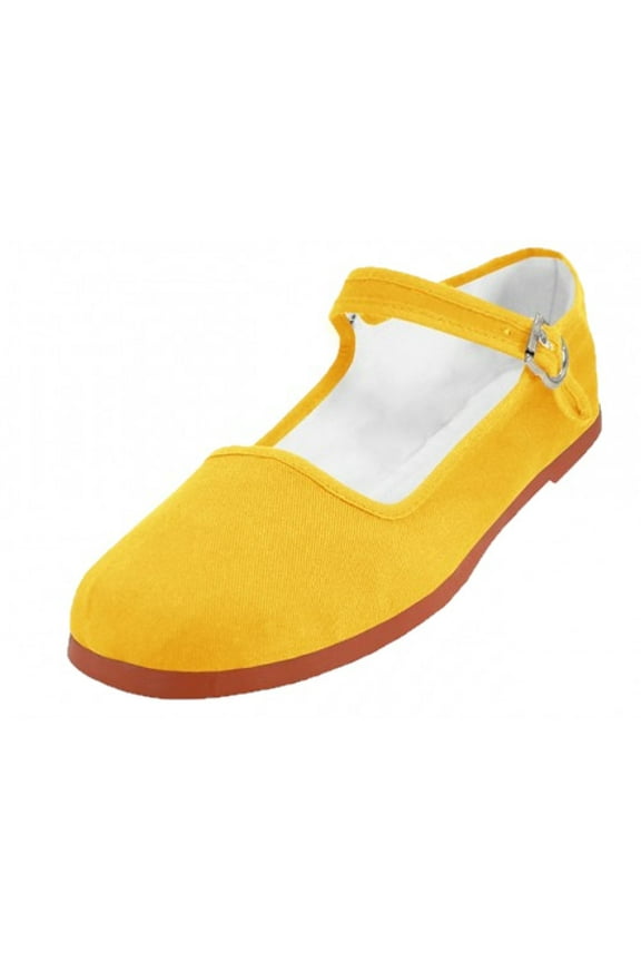 Womens Cotton China Doll Mary Jane Shoes 114yellow5