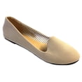 thumbnail image 1 of Shoes8teen Womens Faux Suede Loafer Smoking Shoes Flats 4024 Nude 9/10, 1 of 2