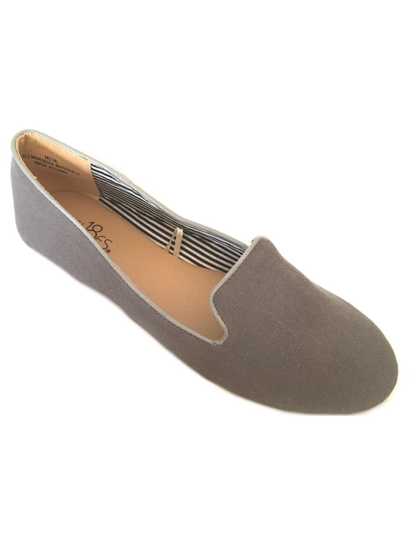 Womens Faux Suede Loafer Smoking Shoes Flats