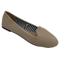 thumbnail image 1 of Shoes8teen Womens Faux Suede Loafer Smoking Shoes 4024nudepu 11, 1 of 2
