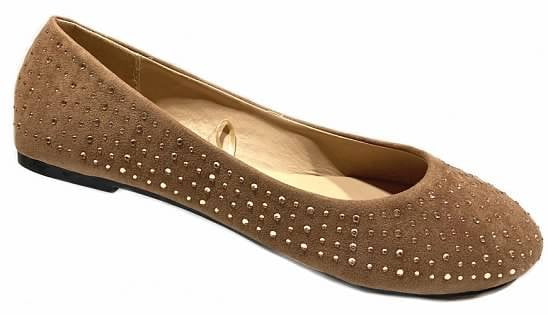 Women's Fashion Ballerina Flats – Faux Suede, Slip-On, Sizes 5-11, Assorted Colors