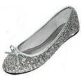 thumbnail image 1 of Shoes8teen Womens Sequins Ballerina Ballet Flats Shoes (5/6, Silver Sequins 2001), 1 of 3
