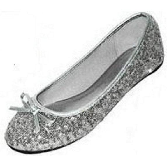 Shoes8teen Womens Sequins Ballerina Ballet Flats Shoes (5/6, Silver Sequins 2001)