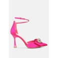 thumbnail image 1 of Shoeverse Satin Stiletto Heels With Embellished Bow, 1 of 11