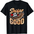 thumbnail image 1 of Shofar So Good Rosh Hashanah Funny Hannukah Chanukkah Jewish T-ShirtMen and women, Black T-shirt, size: Extra large, 1 of 4
