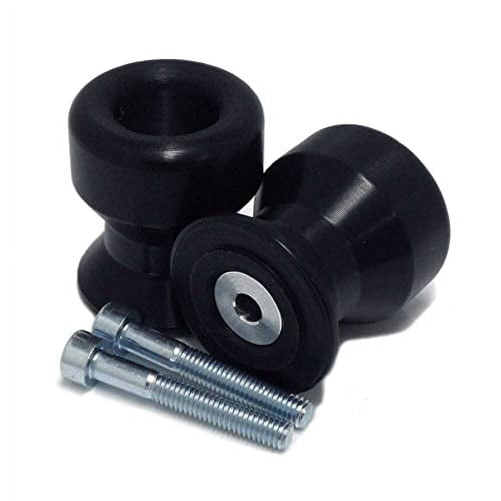 Shogun USA Made Yam 6mm YZF-R3 R3 MT-03 2015-2025 YZF-R6S 2006-2009 YZF-R6 R6 1999-2016 FZ1 2006-2015 YZF-R1 1998-2014 Most Aprilia Swingarm Spools - Sliders - Black - 701-0609