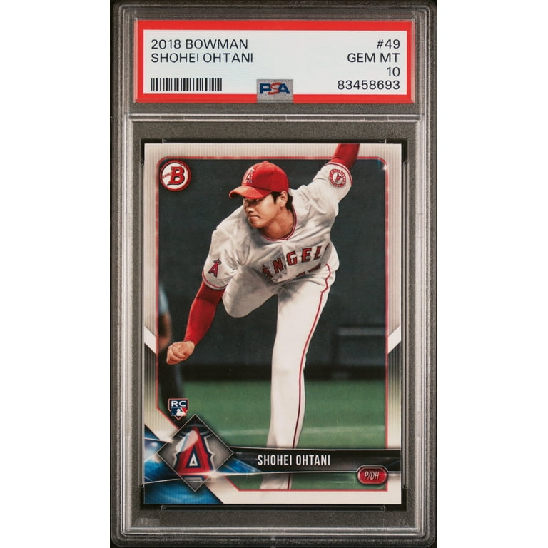Shohei Ohtani 2018 Bowman Rookie Card #49 PSA 10 Gem Mint Shohei Ohtani 2018 Bowman Rookie Card #49 PSA 10 Gem Mint