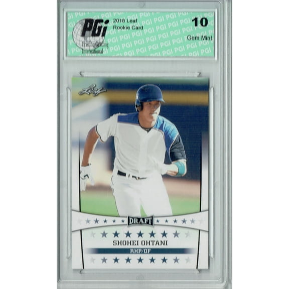 Shohei Ohtani 2018 Leaf Draft #ST-01 Rookie Card PGI 10 Los Angeles Dodgers