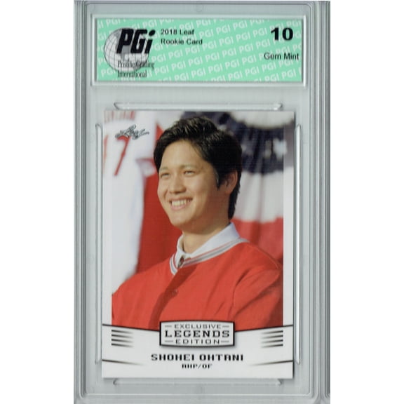 Shohei Ohtani 2018 Leaf Legends Edition #EE-01 Rookie Card PGI 10 Los Angeles Dodgers