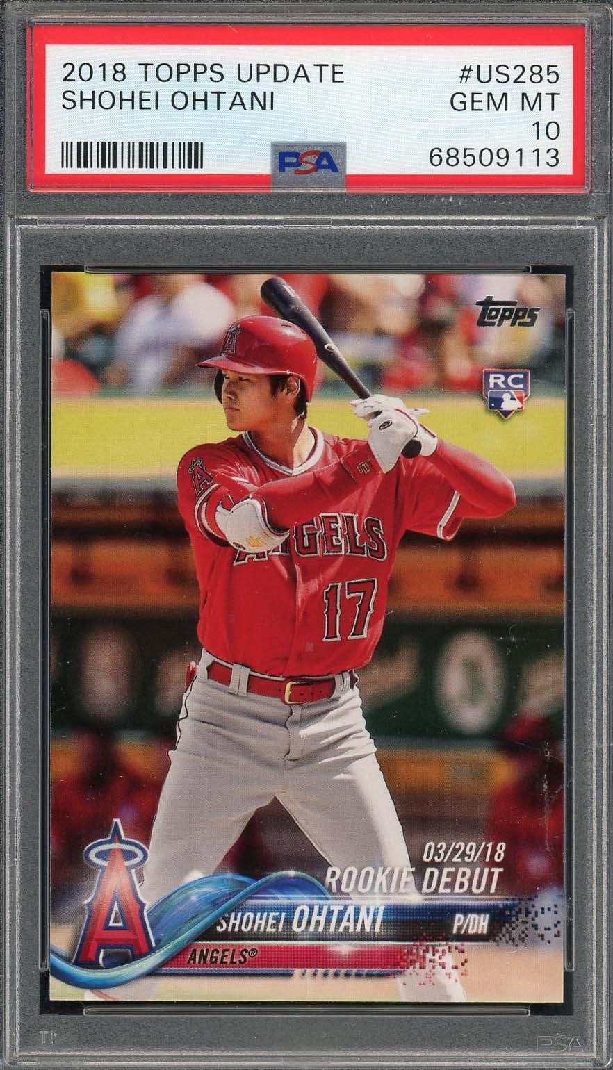 shohei ohtani graded rookie card 2018 Topps Update Shohei Ohtani Rookie Card #US285 – PSA 9 (Mint) – Los  Angeles Angels Graded Baseball Card Slab