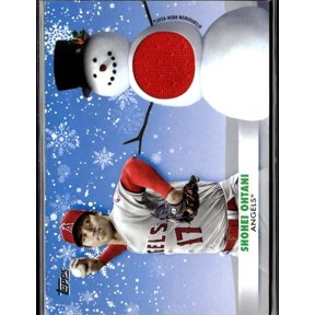 Shohei Ohtani 2021 Topps Walmart Holiday Mega Baseball WRC-SO Jersey Patch Los Angeles Angels MLB Baseball Trading Card