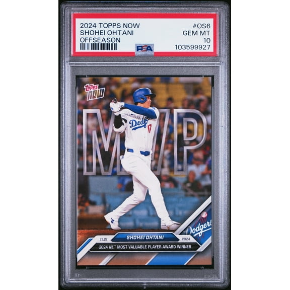 Shohei Ohtani 2024 Topps Now NL MVP Offseason #OS6 PSA 10 Gem Mint
