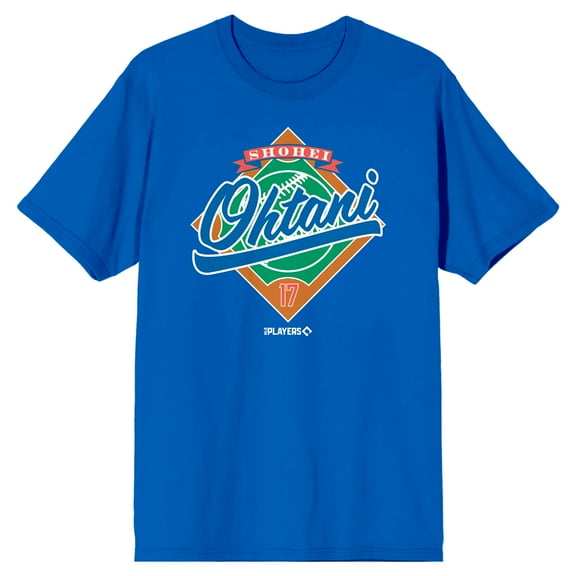Shohei Ohtani Baseball Sports Game Ball and Base Japanese Professional Pitcher and Designated Hitter for the Los Angeles Dodger Shotime number 17 on Royal Adult T-Shirt-XL