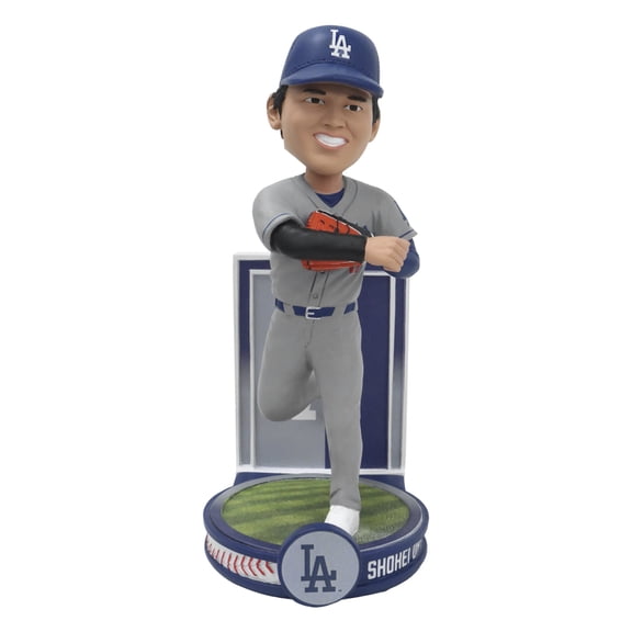 Shohei Ohtani (Dodgers) (Gray Jersey Pitching) Banner MLB Bobblehead