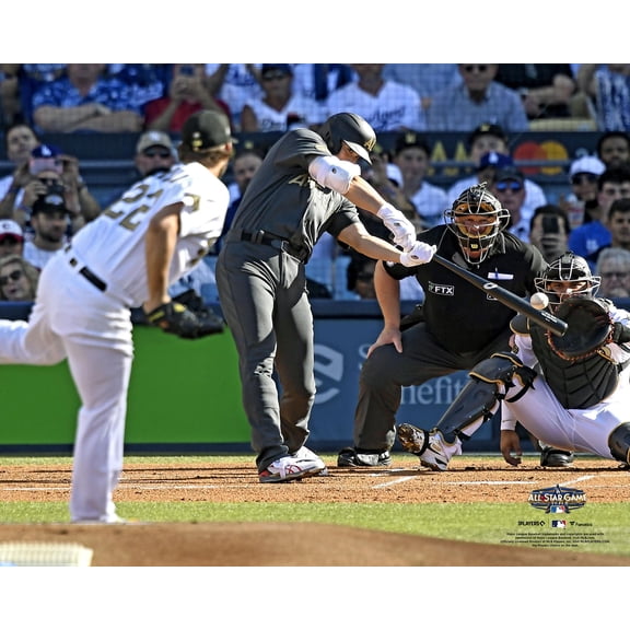 Shohei Ohtani Los Angeles Angels Unsigned Hits a Single in the 2022 MLB All-Star Game Photograph