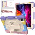 thumbnail image 1 of Shokproof Case for iPad Pro 11 3rd Gen 2021, iPad Pro 11" 2020/2018 Case with Pencil Holder, Allytech Hybrid Drop Proof 360 Rotating Kickstand Handle Carrying Shoulder Strap, Colorful Pink, 1 of 5