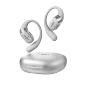 SHOKZ OpenFit 2+ Open-Ear Headphones, Dolby Audio Enabled, Comfortable Earbuds with Soft Ear Hooks, 48H Playtime, IP55 Water-Resistant, USB-C Fast Charging, Wireless Charging, Gray