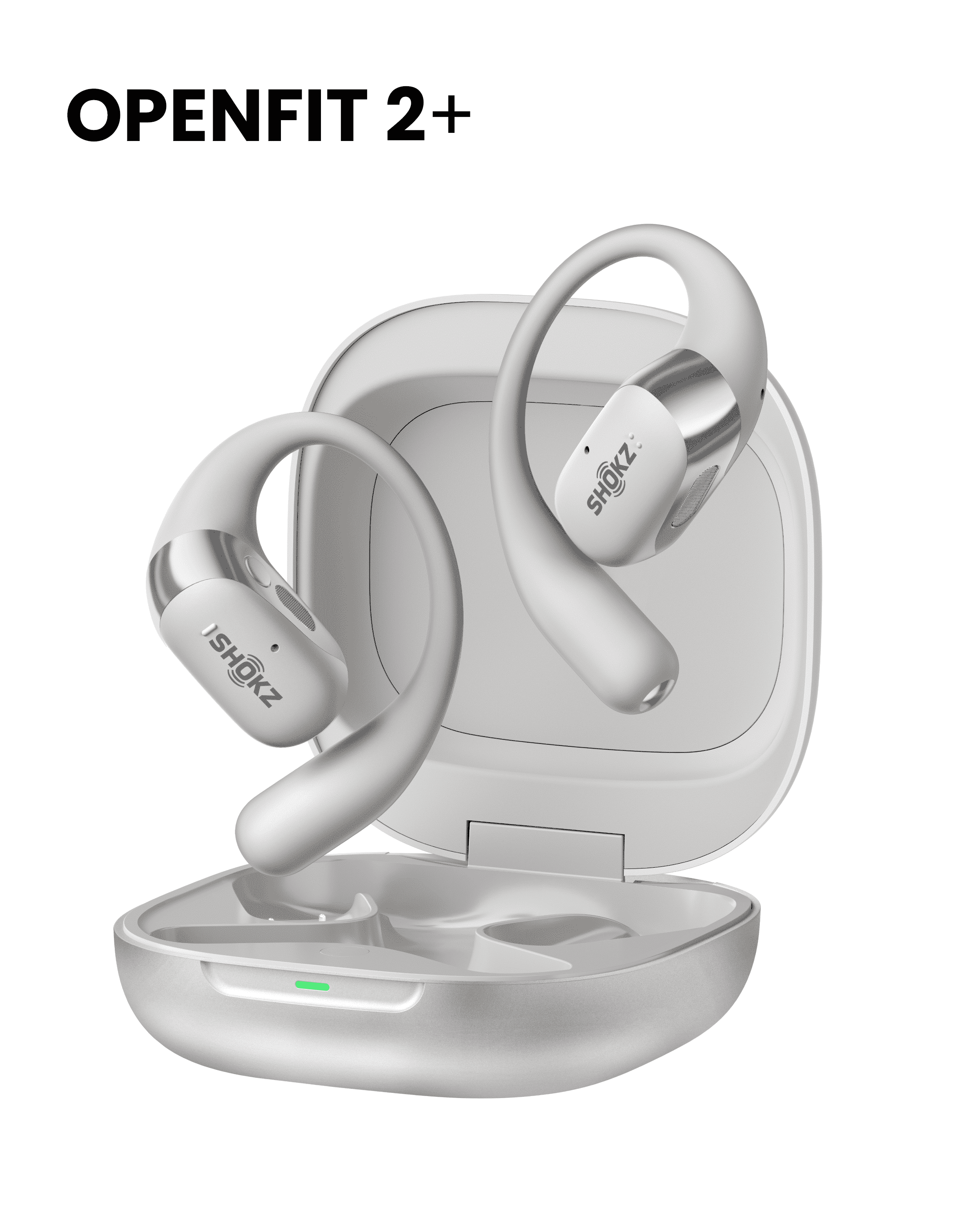 Shokz OPENFIT 2+ ワイヤレスイヤホン ホワイト Shop Shokz OpenFit 2 - Open Earbuds for Working Out