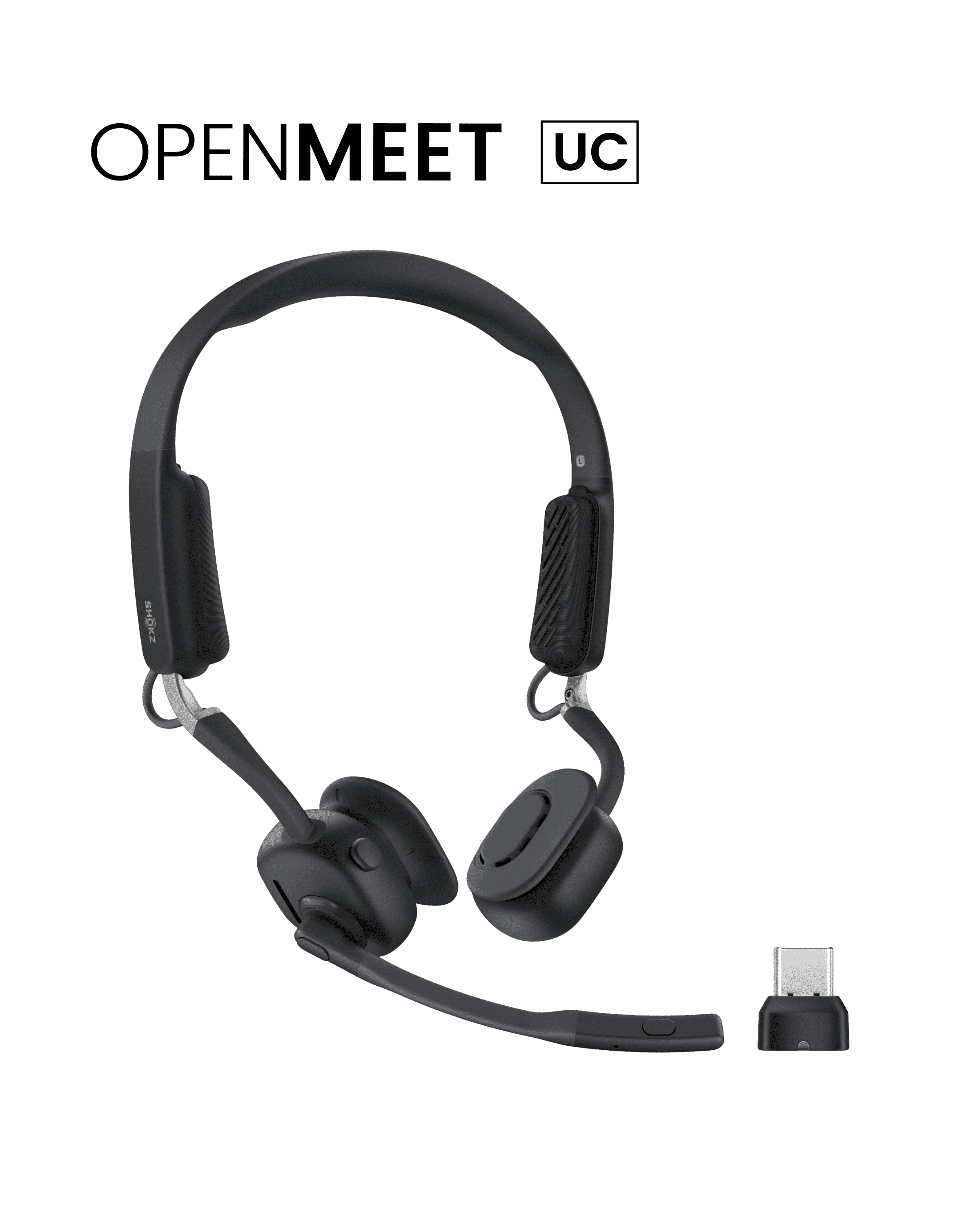 SHOKZ OPENMEET UC USB-Cドングル Shokz OpenMeet UC - Open-Ear Bluetooth Computer Headset - Noise