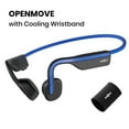 thumbnail image 1 of Shokz OpenMove Bone Conduction Bluetooth Headphones for Sports with Cooling Wristband,Blue, 1 of 9