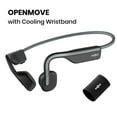 thumbnail image 1 of Shokz OpenMove Bone Conduction Wireless Bluetooth Headphones for Sports with Cooling Wristband (Grey), 1 of 9