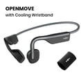 thumbnail image 1 of Shokz OpenMove Bone Conduction Wireless Bluetooth Headphones for Sports with Cooling Wristband (Grey), 1 of 9