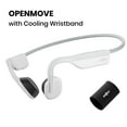 thumbnail image 1 of Shokz OpenMove Bone Conduction Wireless Bluetooth Headphones for Sports with Cooling Wristband (White), 1 of 10