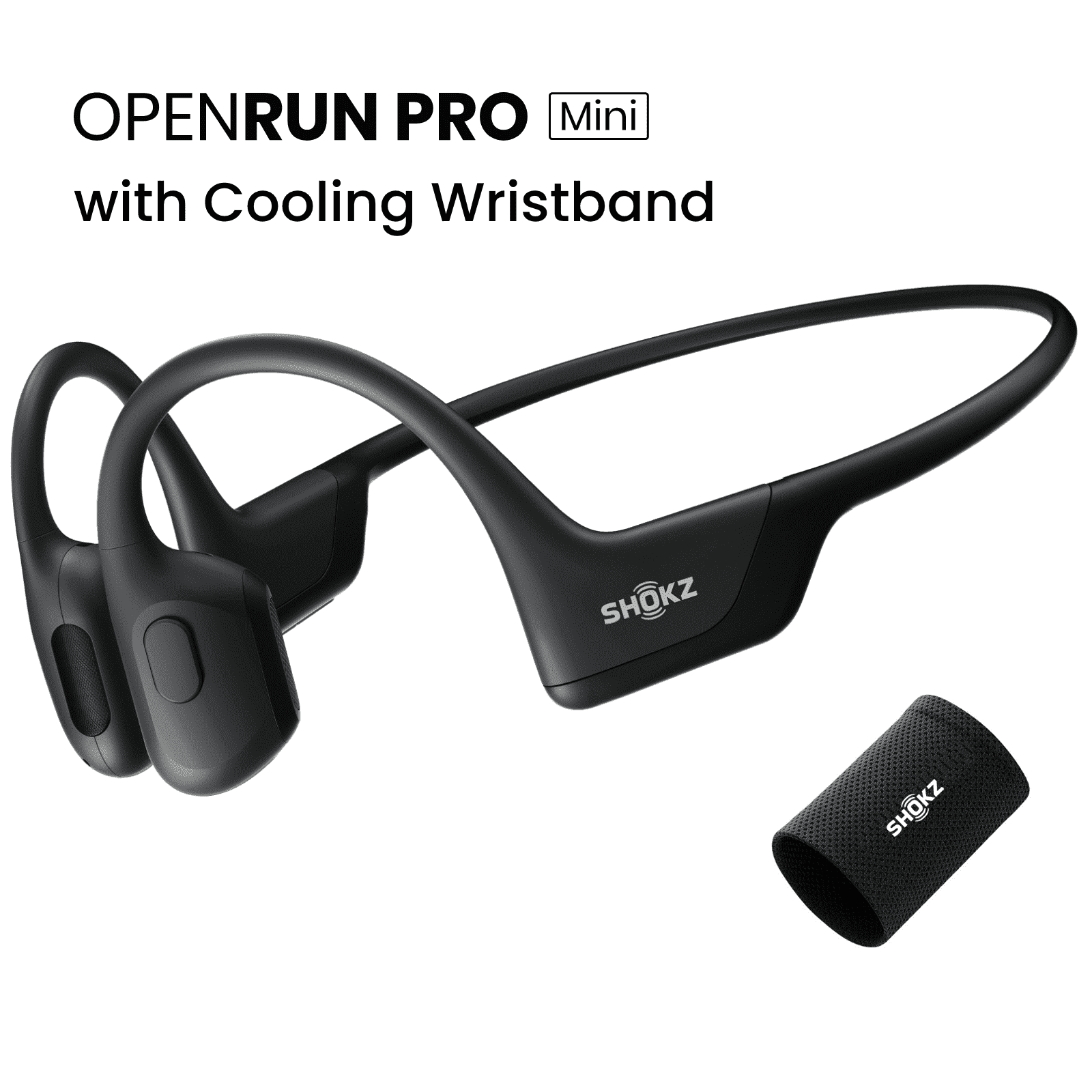 ヘッドフォン/イヤフォン AFTERSHOKZ - SHOKZ OPENRUN PRO Mini Black Shokz OpenRun Pro Mini Bone Conduction Bluetooth Headphones