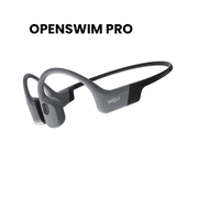 SHOKZ OpenSwim Pro - Open-Ear Bluetooth Headphones & 32GB MP3 Player, IP68 Waterproof, Bone Conduction Headphones, Running and Swimming, Gray