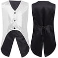 thumbnail image 1 of Sholeno Boys Sequin Vest Tuxedo Jacket Hip Hop Jazz Choir Dance Tops Performance Wedding Party Tuxedo Waistcoat Silver 8, 1 of 4
