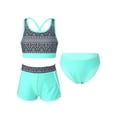 thumbnail image 1 of Sholeno Girls 3 Piece Bikini Set Criss Cross Back Tankini Swimsuit Beach Sport Swimwear Bathing Suit Mint Green 6, 1 of 6