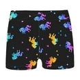 thumbnail image 1 of Sholeno Girls Athletic Shorts V Cross Waist Bike Dance Gymnastics Boyhorts for Training Tumbling Cartoon Black 3-4, 1 of 5